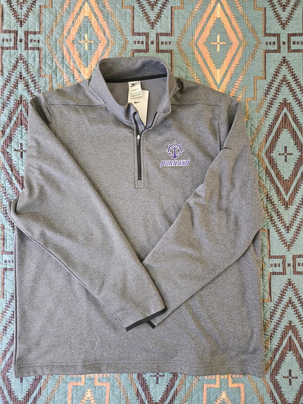Nike / Portland Pilots Heather Gray Therma-FIT‎ Quarter Zip Pullover